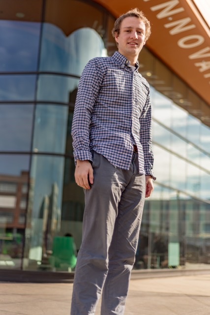 Image of Conor in front of Innovation Hall